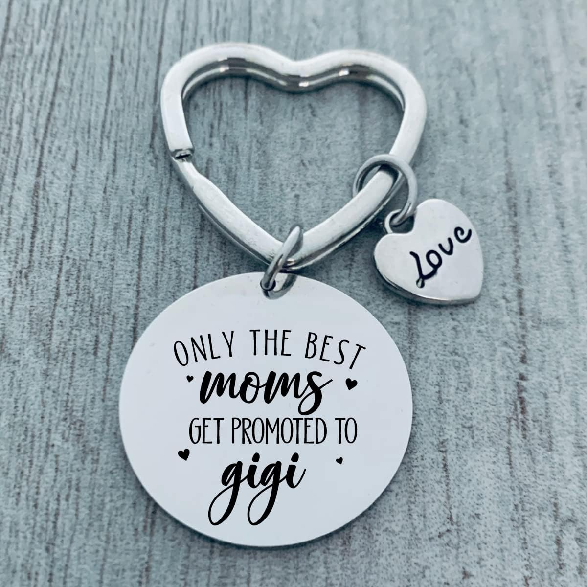 Gigi Keychain, Only the Best Moms Get Promoted to Gigi Stainless Steel Keychain, Gigi Gift, Grandma Jewelry, Grandma Gifts - Image 2