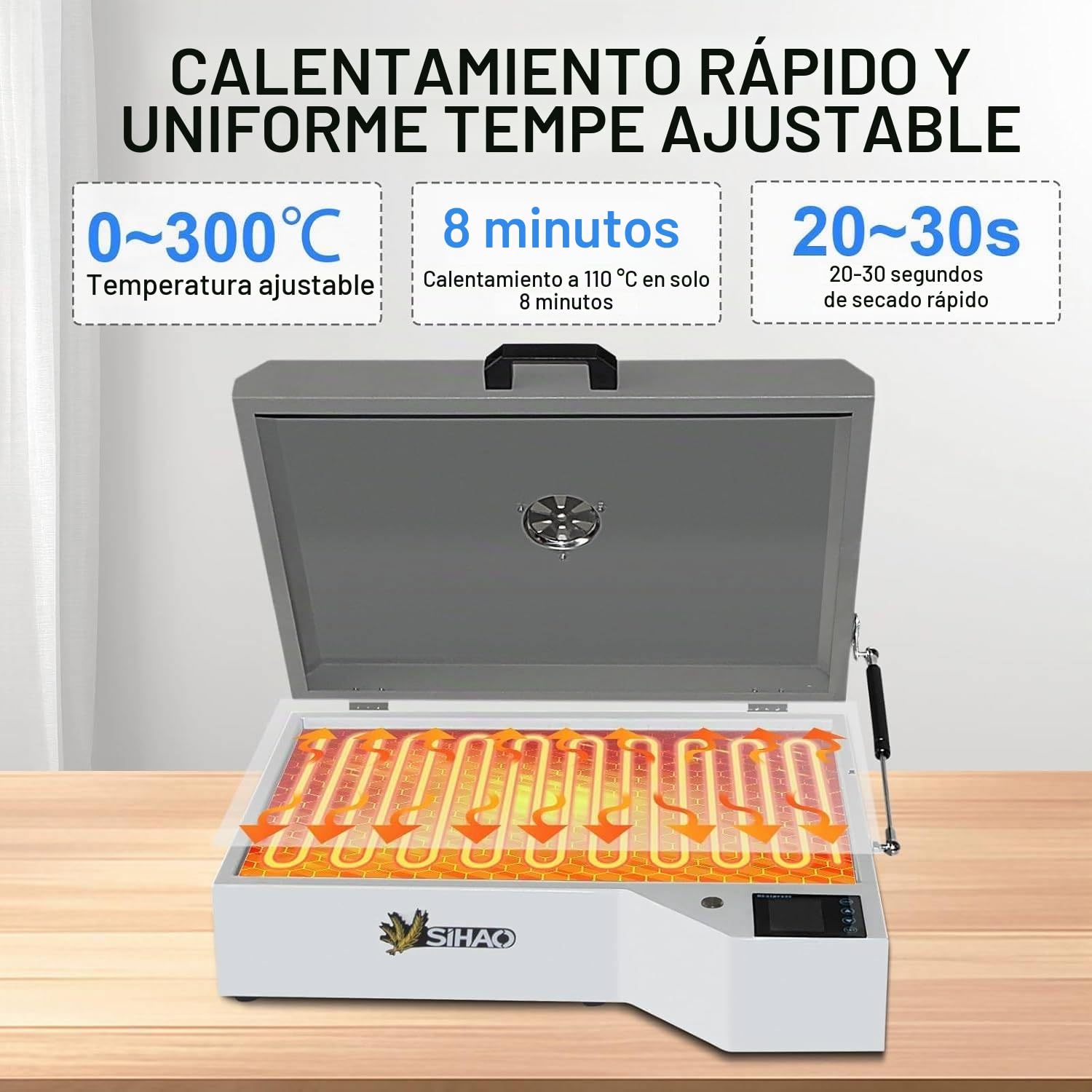 Impresora DTF portátil A3 con Doble Calentamiento y Horno de Secado DTF Integrado. Máquina De Curado Dtf, Ajuste de Temperatura de 0 a 200 °C. para Carteles de Ropa DIY