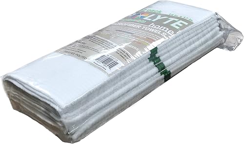 Miniatura 8 de POLYTE Toalla de microfibra multiusos para trapeador, para el hogar, cocina, restaurante (14 x 17 pulgadas, rayas blancas con rayas verdes), paquete