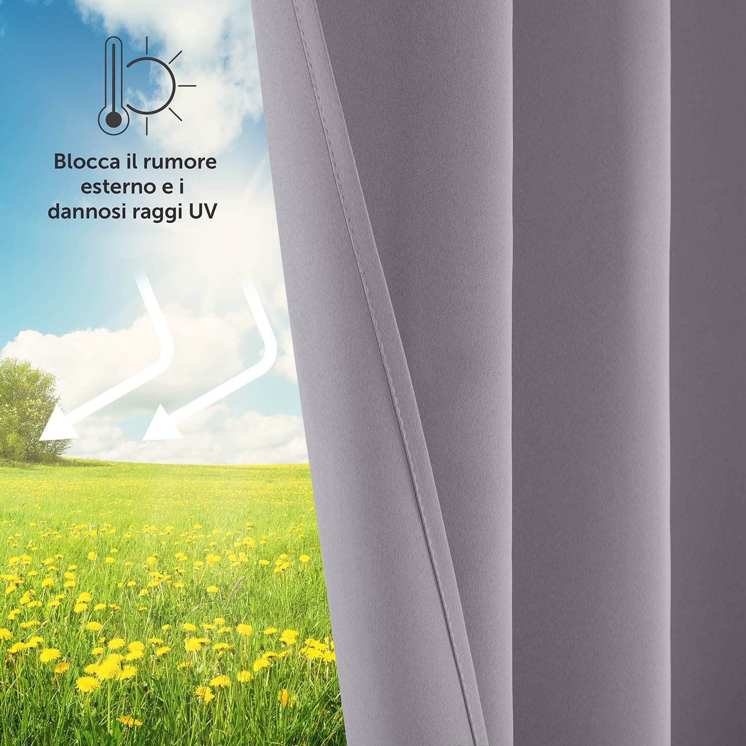 Blumtal Tende per Interni oscuranti 2 pz 225x140cm - Tende oscuranti per Interni con Occhielli - Tende Camera da Letto isolanti - Tende per Interni Tende Moderne - tendoni per Salotto - Tende Grigie