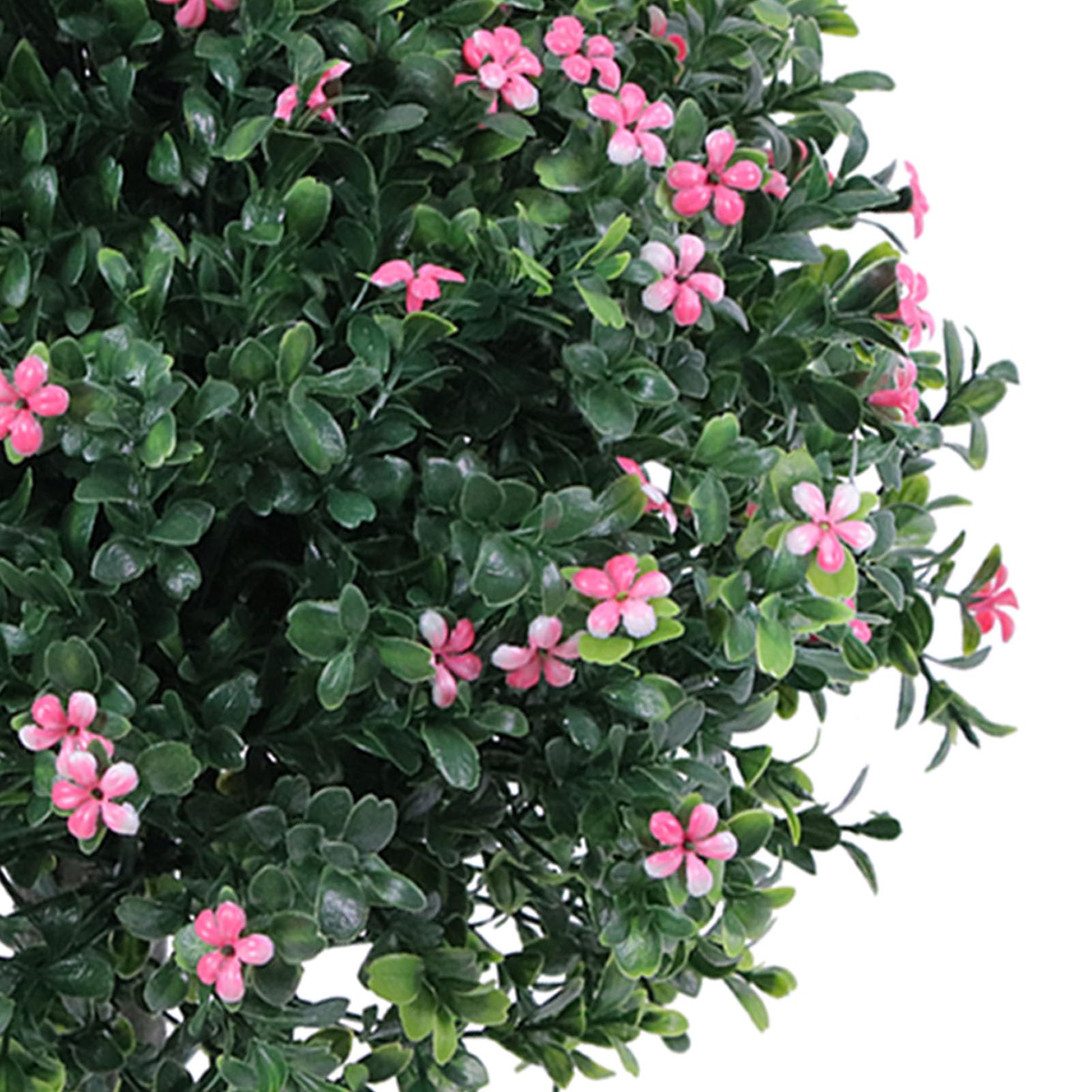 Qcwwy Ornamenti da Giardino Cespugli di Arbusti Simulati Realistici in Pollici con Fiori Rosati Pianta Sempreverde Finta con Paletto per Portico da Giardino Decorazioni per Interni Ed Esterni