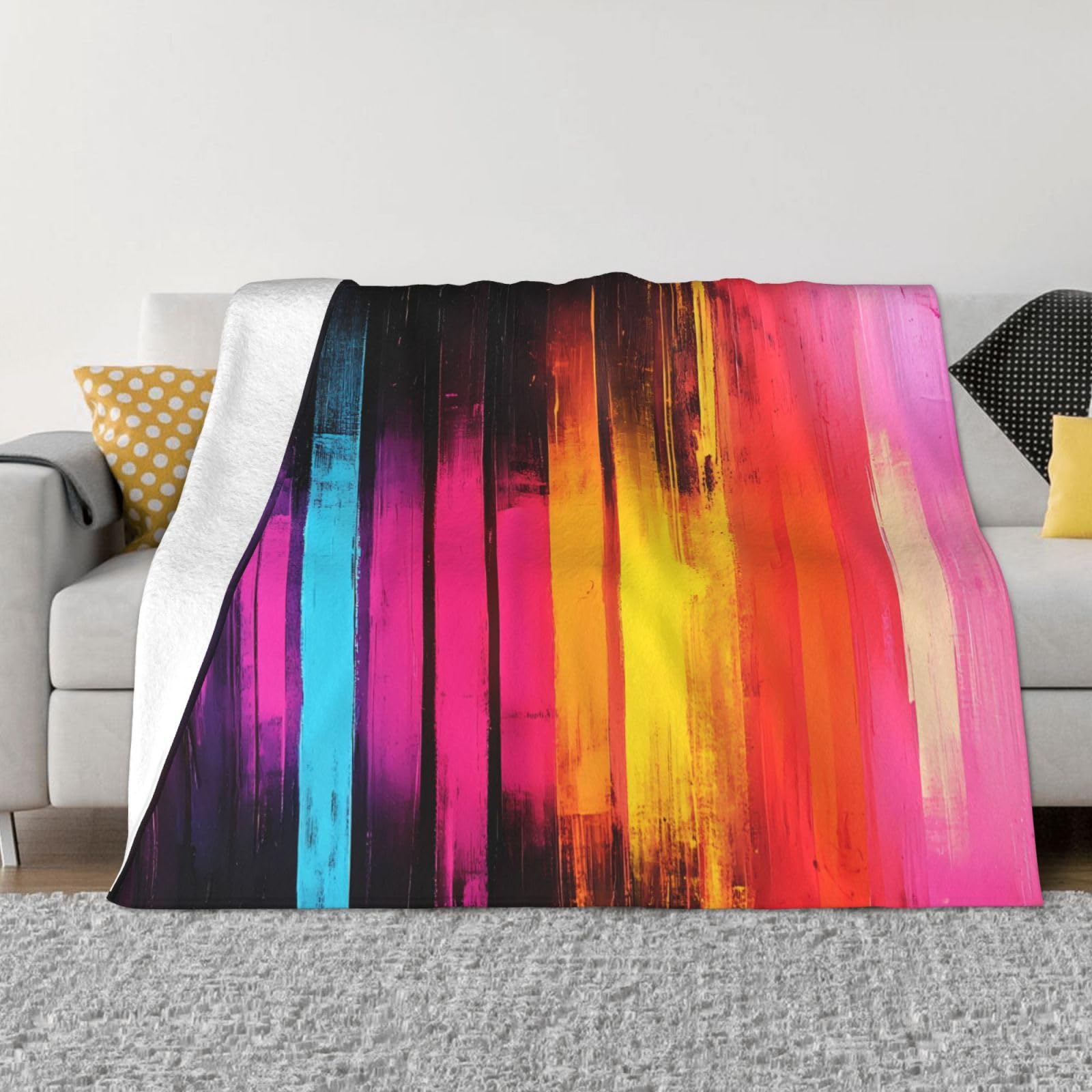 Couverture chaude en flanelle pour cocooning salon et grand lit