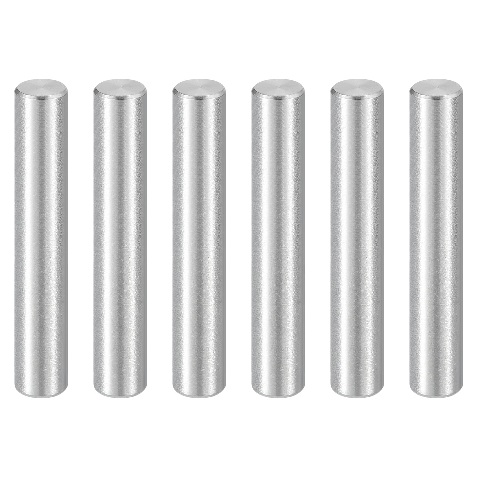 sourcing map 6Pcs 1/4 x 1-1/2 Inch Dowel Pin, 304 Stainless Steel Cylindrical Dowel Pins, Shelf Support Pegs Rod Fastener for Cabinet Furniture DIY Installation Industry Mechanical