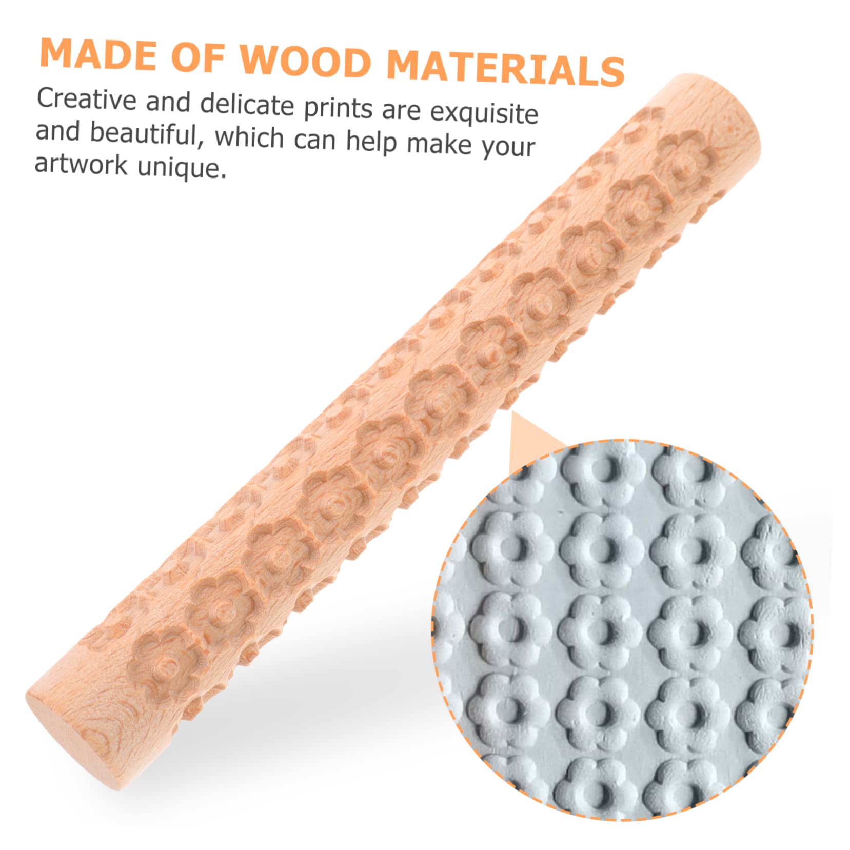 EXCEART 5pièces Texture Bois pour Outil De Modelage Pratique pour Pâtisserie Poterie à Pâtisserie pour Polymère Et Fondant Design Ergonomique Et pour Travail Manuel Facile