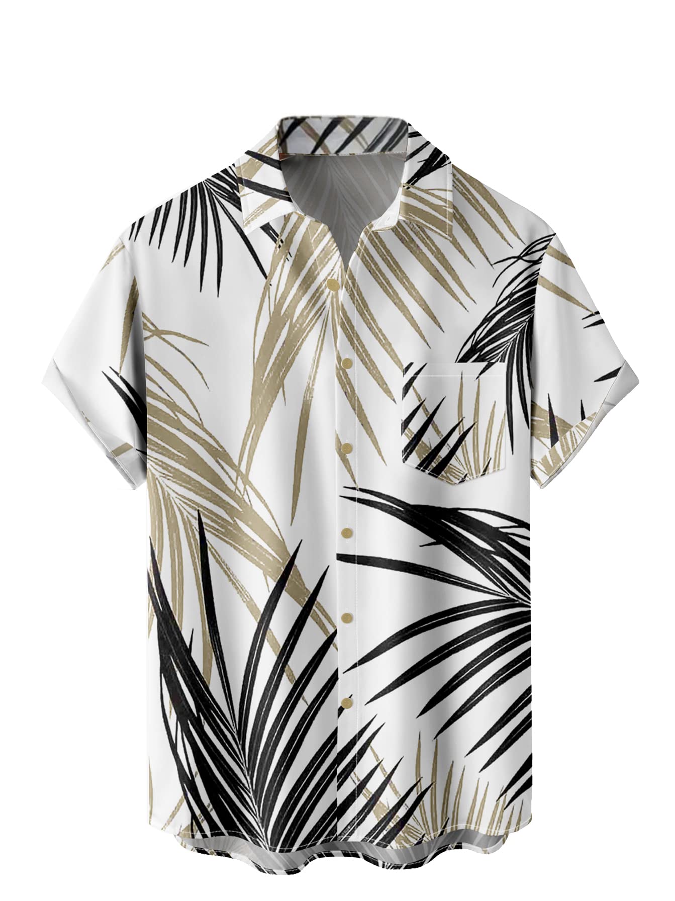 WRITKC Hawaiian Shirts for Men Loose Short Sleeve Mens Beach Shirts Resort Casual Shirts
