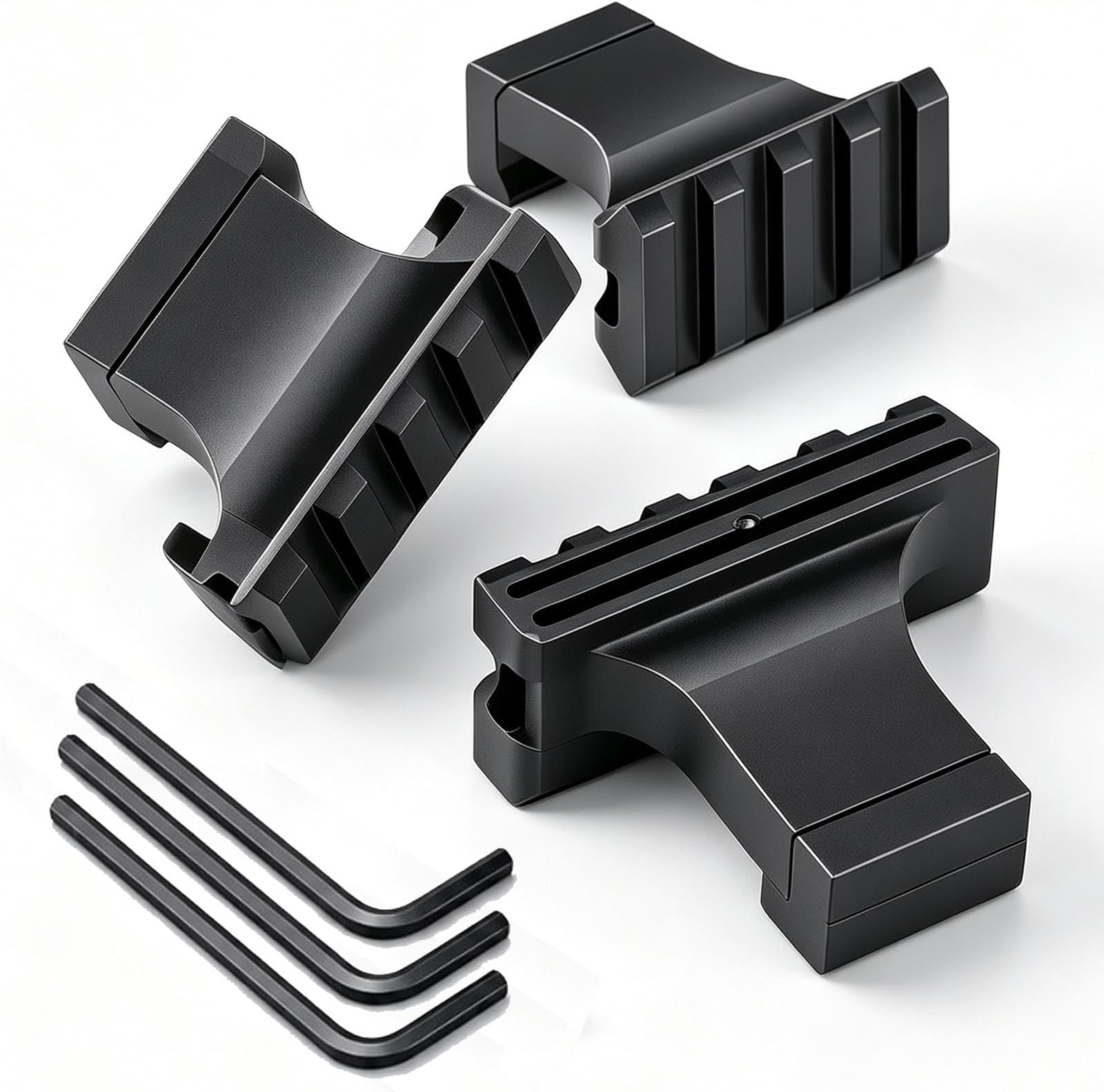 45 Degree Offset Picatinny Rail Mount Aluminum Low Profile