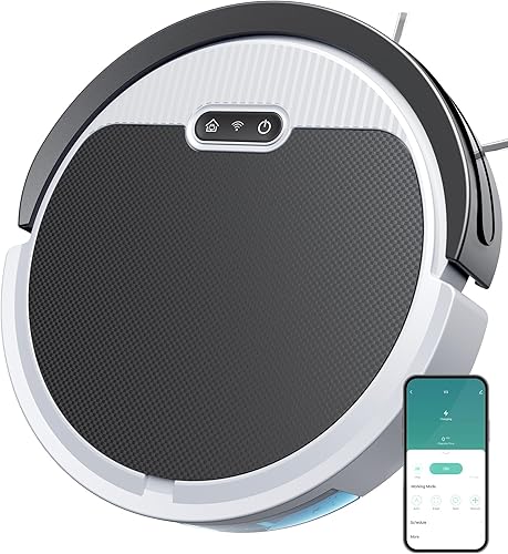 V3 Robot aspiradora y trapeador, limpiador combinado 3 en 1 para el hogar con pelo de mascotas y suelo duro, succión de 5000 Pa, tiempo de