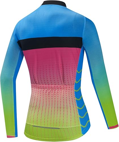 Miniatura 2 de Weimostar Camiseta de ciclismo de manga larga para mujer, ropa de bicicleta de montaña