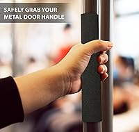 Vista 5 de Cubierta para manijas de puerta comerciales comerciales; no más manijas de puerta calientes (paquete de 2) color negro