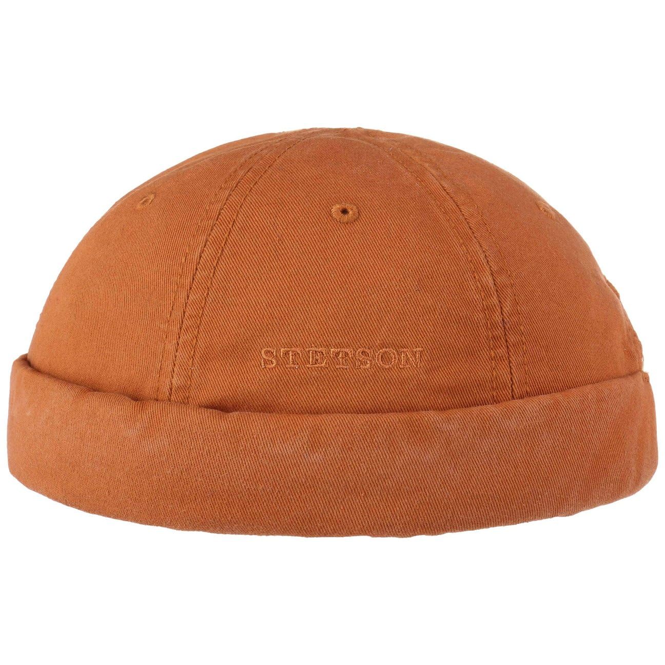 Stetson Ocala Cotton Docker Cap Men - Docker hat Made of 100% Cotton - Docker hat with Factor 40 UV Protection - Summer/Winter Rust L (58-59 cm)