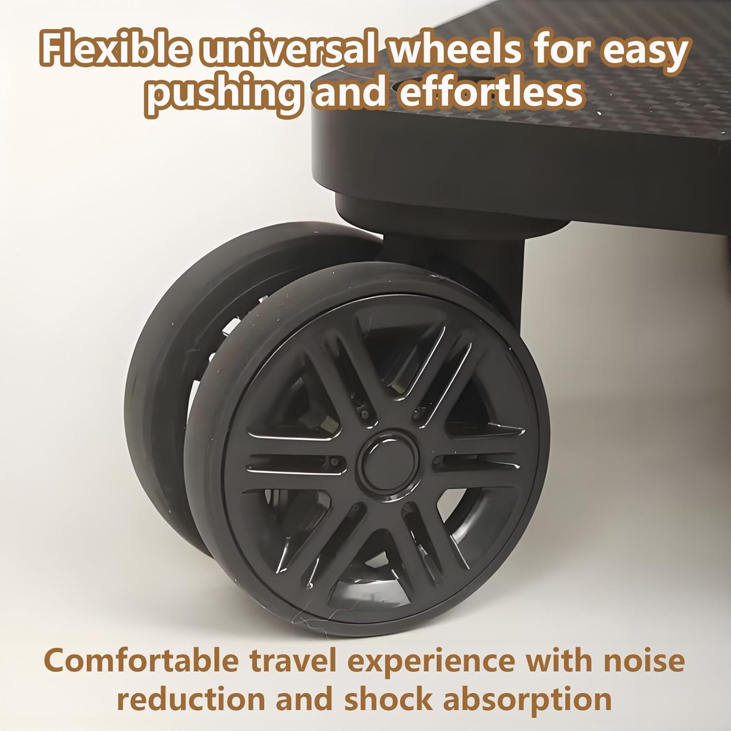 Double-Layer Rolling Pet Carrier for 2 Cats, Large Space Stackable Travel Bag with Mesh Windows and Removable Compartments for Travel, Hiking, Shopping (Beige)