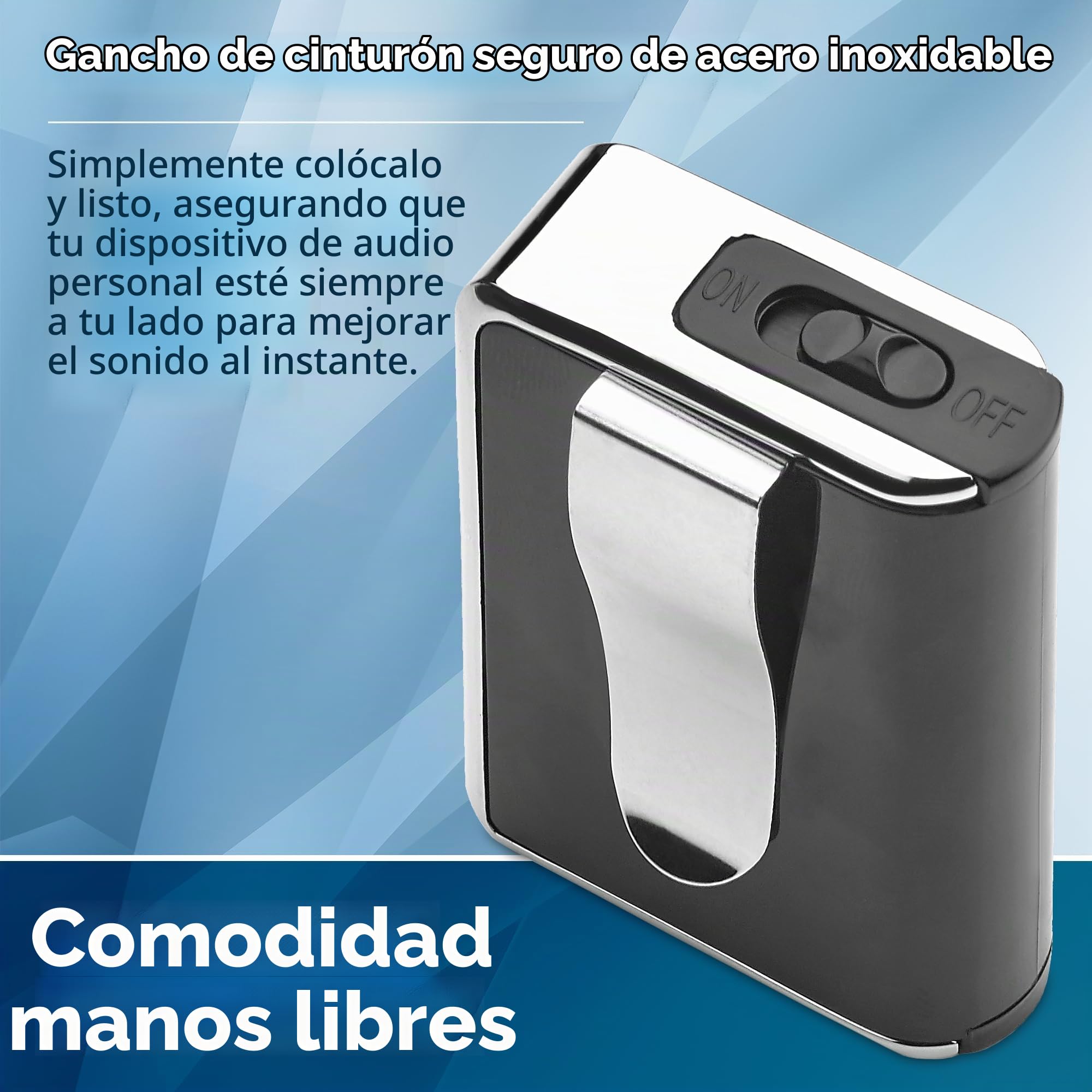 Amplificador de sonido personal - Dispositivo amplificador de audio personal y dispositivo potenciador de voz para ganancia de sonido de 50dB, hasta 30 metros de distancia, dispositivos auditivos de