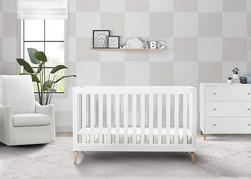 Miniatura 2 de Delta Children Essex 4-in-1 Convertible Baby Crib, Bianca White with Natural Legs