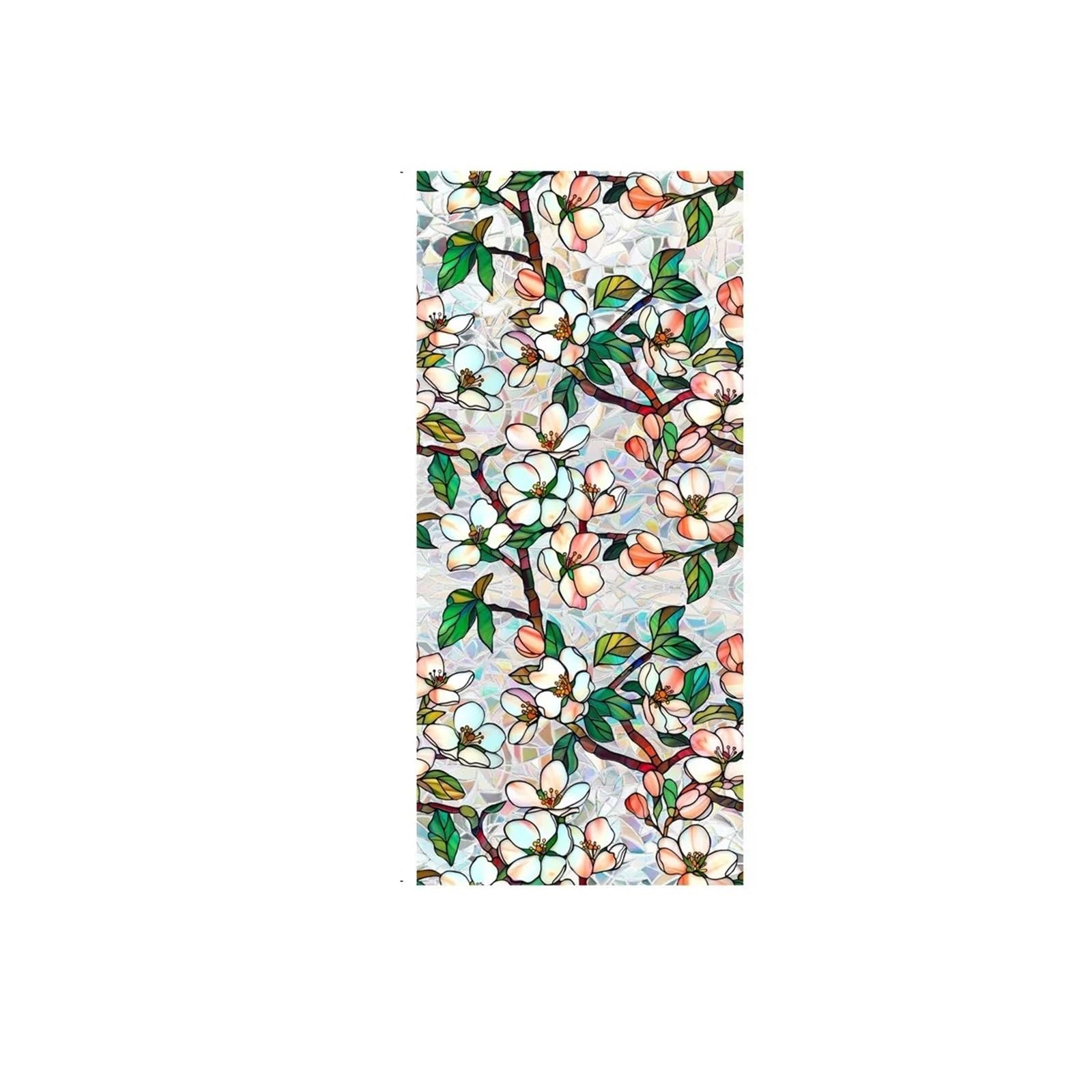 SHALLEZSOU Window films Window Film Sun Catcher Static Glass Stickers Non-Adhesive Sticker Decorative Privacy Flower Decal Painted