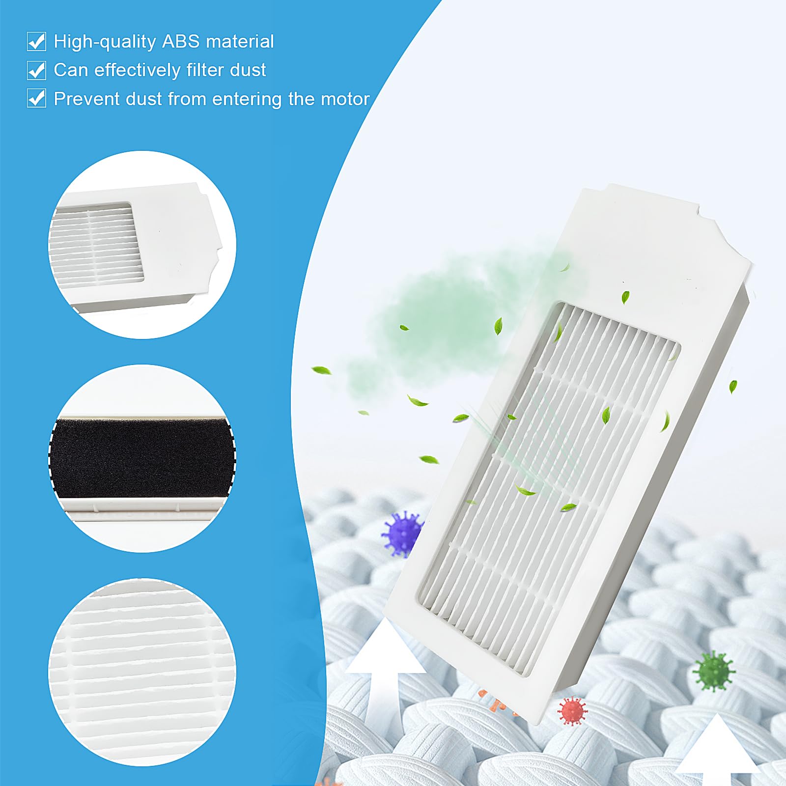 Kit Panni Mocio Per Ecovacs Deebot N20 - Confezione Da 4 Pezzi Lavabili In Lavatrice - Foto 5