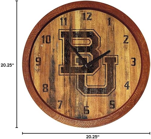 Miniatura 362 de The Fan-Brand NCAA Oklahoma Sooners: Faux Barrel Top Wall Clock Sports Team Bar Sign Décor - Home Man Cave, Party Decoration - Made On Demand