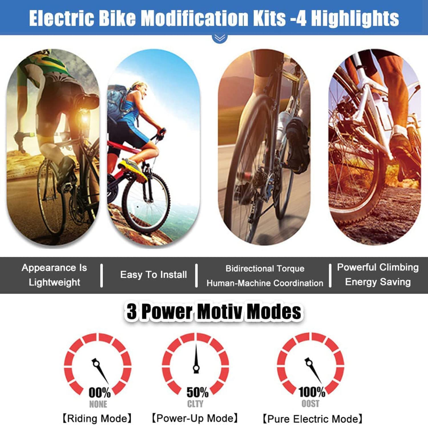 Kit de Conversion Moteur Avant pour vélo électrique, 48 V 1000 W, Compatible avec Les moyeux de vélos électriques 20"/24"/26"/27,5"/28"/29"/700C, et incluant Un écran TK-LED900S.