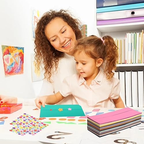 Miniatura 5 de 200 sobres coloridos, 10 sobres de correo de negocios con solapa cuadrada autosellante, sobres de colores para cartas, invitaciones, oficina, tamaño