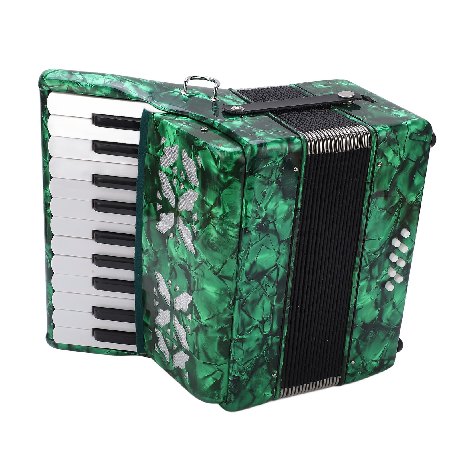 22 tasti 8 strumento a fisarmonica bassa, fisarmonica, strumento musicale a fisarmonica di prestazioni,squisito strumento di fisarmonica con cinghia regolabile per studenti principianti adulti (B)
