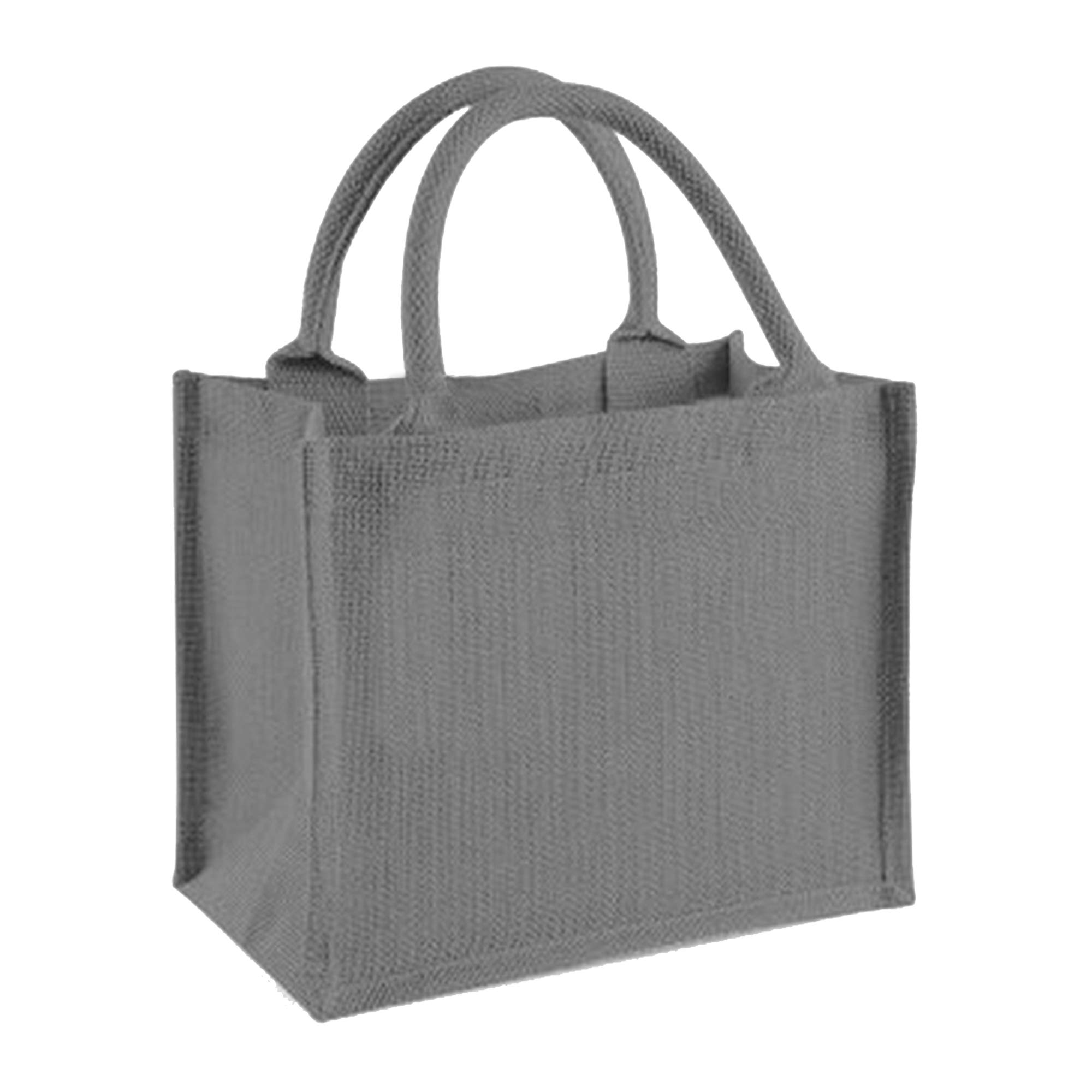 Jute Mini Gift Bag (6 Liters) (One Size) (Graphite Gray/Graphite Gray)