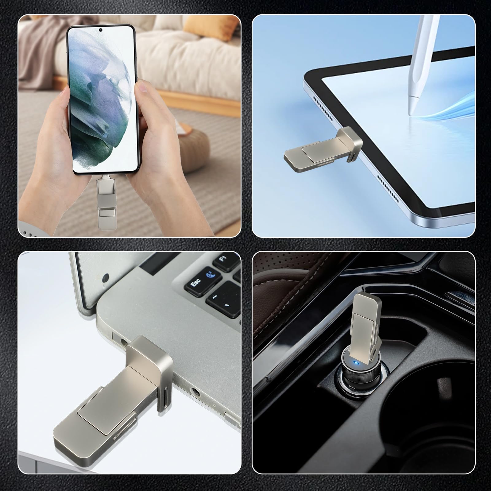 Chiavetta USB da 512 GB, veloce da 550 MB/s, 2 in 1, disco rigido esterno USB 3.2 Gen2, Gen2, memoria per telefoni cellulari con interfaccia Type-C/tablet, Windows/Mac