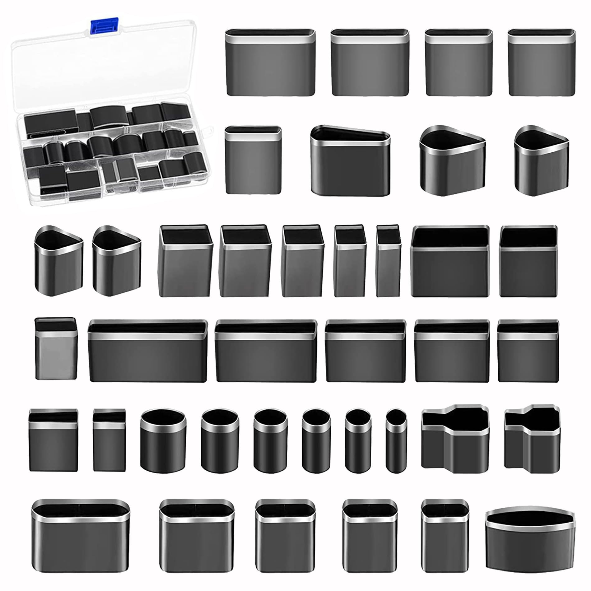 KEWAYO Hollow Punch Cutter Tool, 39pcs Shape Style, Leather Craft Polymer Clay Jewelry Punching Kit, DIY Leather Craft Accessories for Handmade