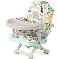 Vista 12 de YOLEO Silla alta para bebé, asiento elevador para mesa de comedor, sillas altas plegables con alturas ajustables, asiento elevador de viaje