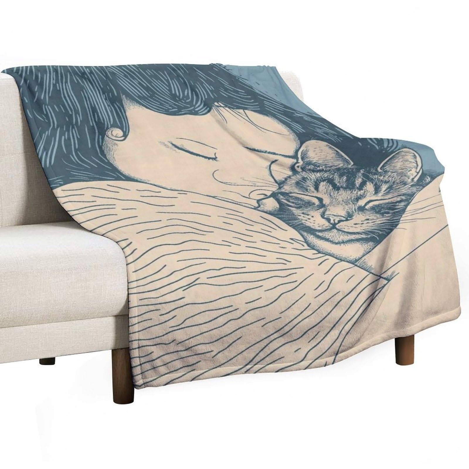 YHGSREUOH Cat And The Socialite (1) Flannel Blankets Fleece Soft Throw Lightweight Plush Gifts for Couch, Bed, Cozy Sofa Plush, Chair, Lovers 130x175cm(50x70in)