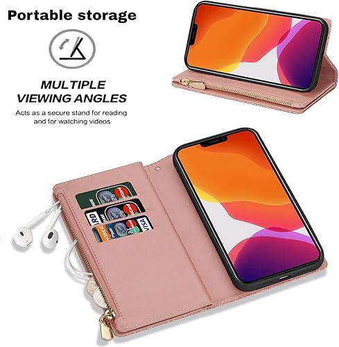 Miniatura 4 de Funda de cuero brillante con cierre magnético para Xiaomi Poco X3X3 NFCX3 Pro con cierre magnético para billetera, bolsillo para efectivo con 6-8
