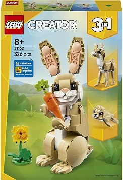 LEGO Creator 3’ü 1 Cute Rabbit 31162-8 Years and Above Creative Toy Making Set for Children That Can Turn into Llamas and Seal Figures, Birthday Gift (326 Pieces)