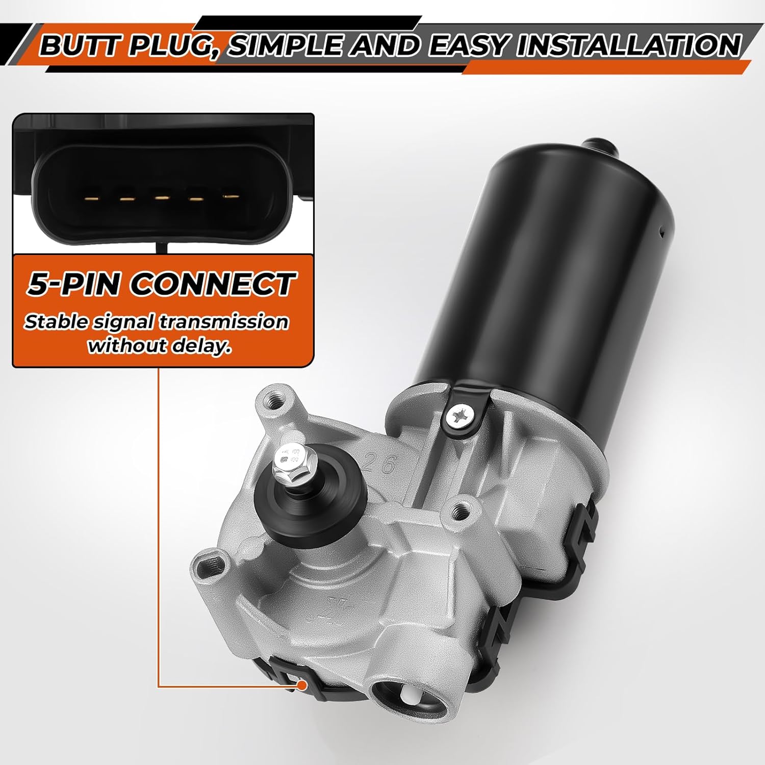 Windshield Wiper Motor Front Wiper Motor Fit for Ford F-150 1997-2003 F-250 1997-1999,Contour 1995-2000, Escape 2001-2007, Excursion 2000-2001, Expedition 1997-2002#1C3Z17508AA 1L2Z17508AB