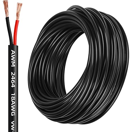 18AWG Automotive Electrical Wire, 50FT Pure Copper Electrical Wire Cord 
