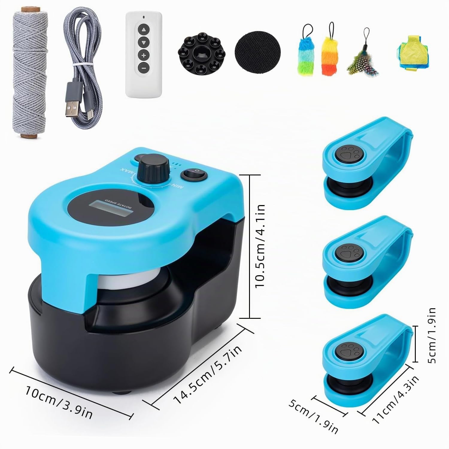Juguetes para Gatos de Interior, Nueva Cinta de Correr para Gatos, Juguetes para Gatos con Control automático/Remoto, Juguetes de Caza de Gatos simulados con Velocidad Ajustable