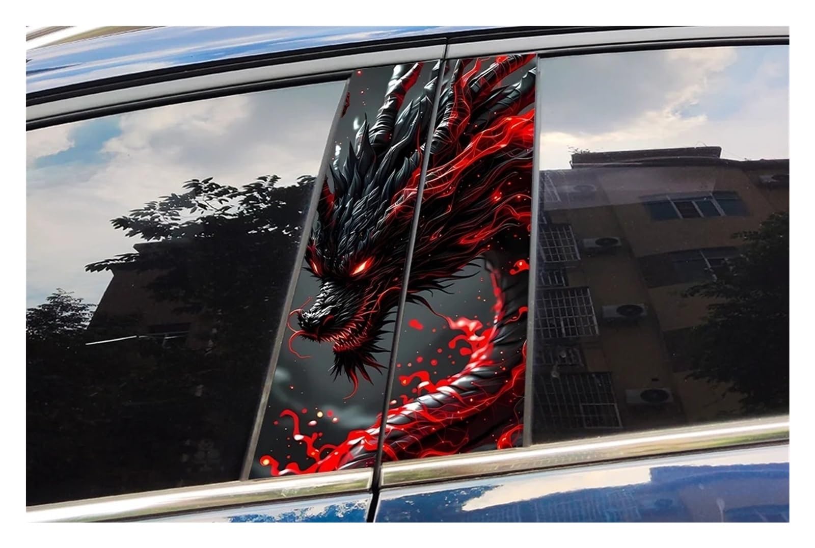 Dragon Car Car B-Pillar Vinyl Decals Waterproof Auto Center Pillar Sticker