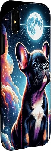 Miniatura 9 de Funda para iPhone SE (2020)  7  8 Bulldog Francés Puppy Under The Moon In Space