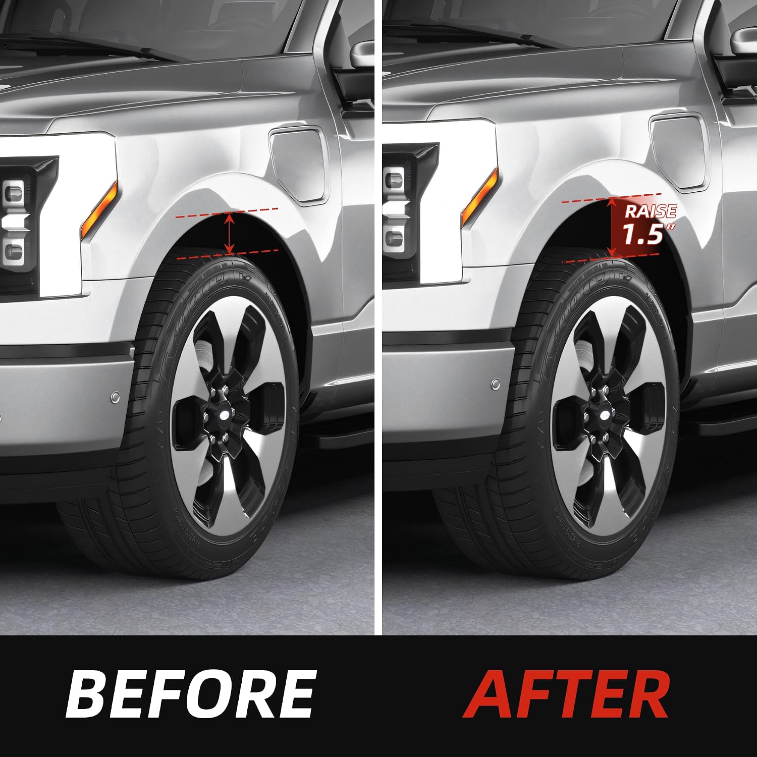 1.5" Leveling Lift Kits for F150 2004-2023, 1.5in Front Chassis Level Kit Compatible With Ford F-150 2WD 4WD 2pcs Auminum Suspension Strut Spacers Work On shock Absorber