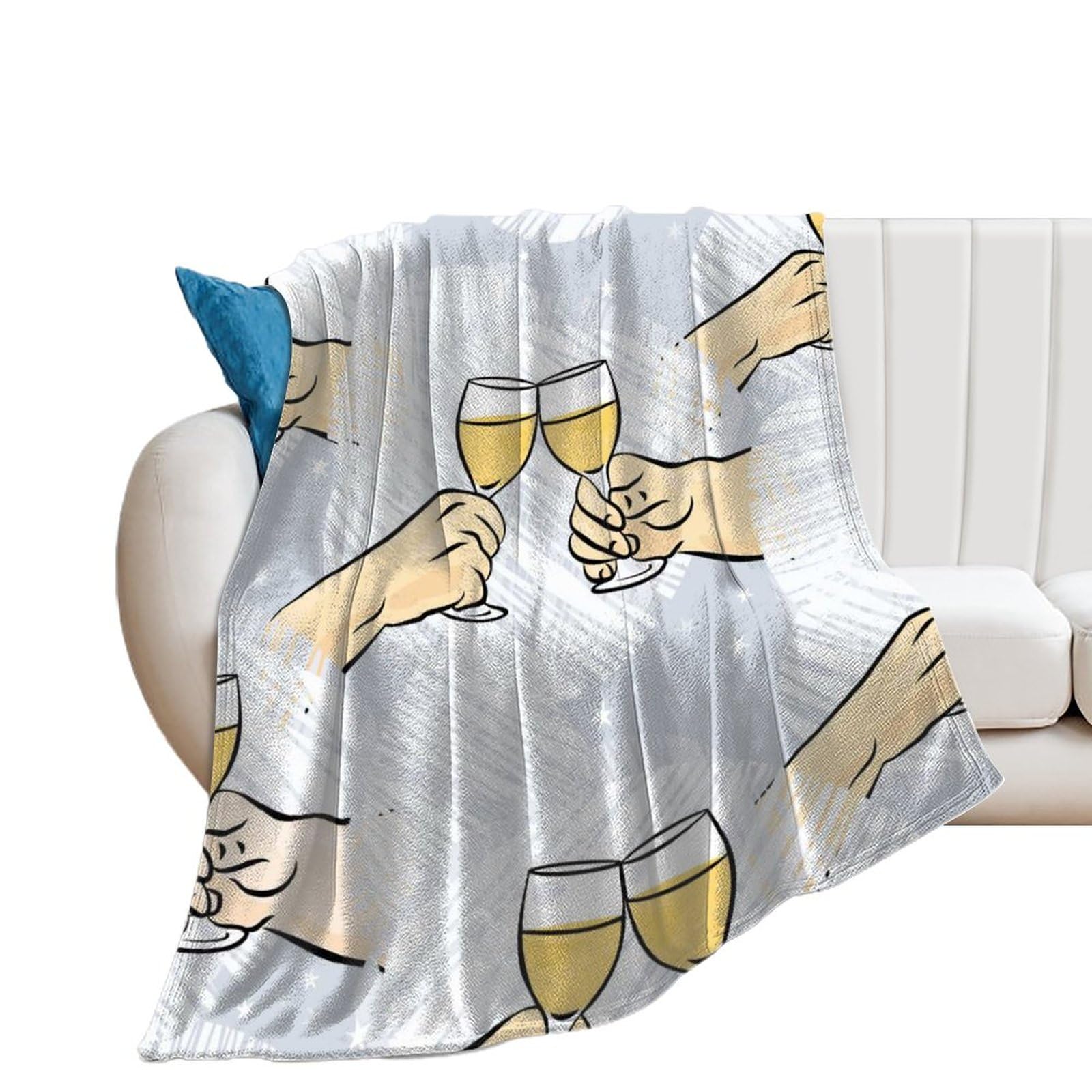 Couverture polaire douce 150x200 cm, l'accessoire idéal pour embellir le salon