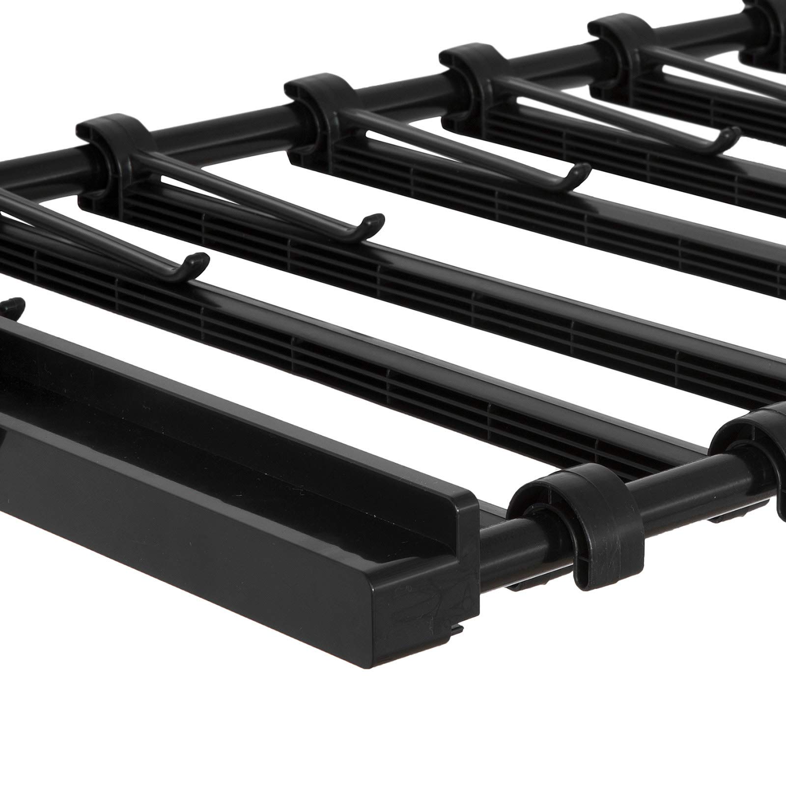 SoBuy FRG38 Teleskop Garderoben System Regalsystem mit 4 Kleiderstange und 3 Körben Kleideraufbewahrungssystem Neu Weiß