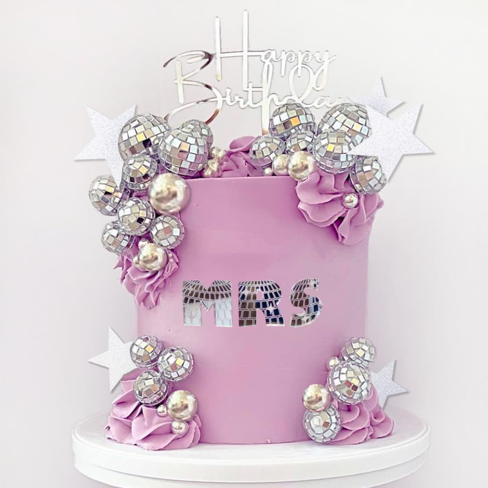 Photo 1 of SONICEBUY 40Pcs Disco Ball Cake Toppers