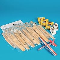 Vista 2 de S&S Worldwide Cloud Climbers - Kit de manualidades de avión de juguete de madera, paquete de 36, envergadura de 8 pulgadas, madera de balsa