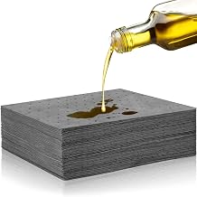 20 Pcs Universal Absorbent Mat 25 x 33cm Oil Water Absorbent Pads Spill Pads General Purpose Absorbent Sheets Rapid Absorption for Oil Water-Based Liquids for Home Garage Basement