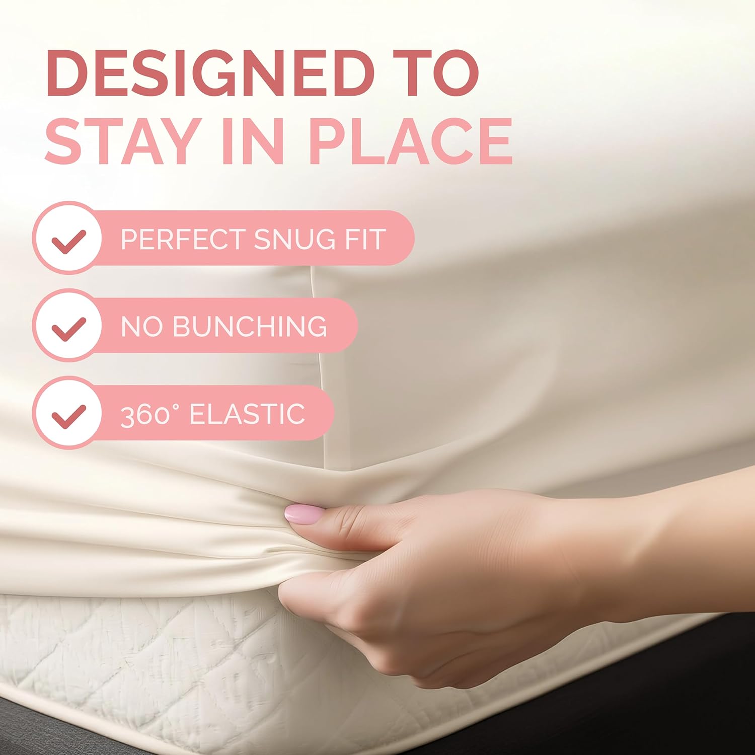 Custom Size Polycotton Sheets for Antique Beds - Fitted Bed Sheets Cotton Blend for Irregular or Vintage Bed Sizes, Soft & Durable, Tailored to Exact Dimensions w/Elastic, Solid Colors
