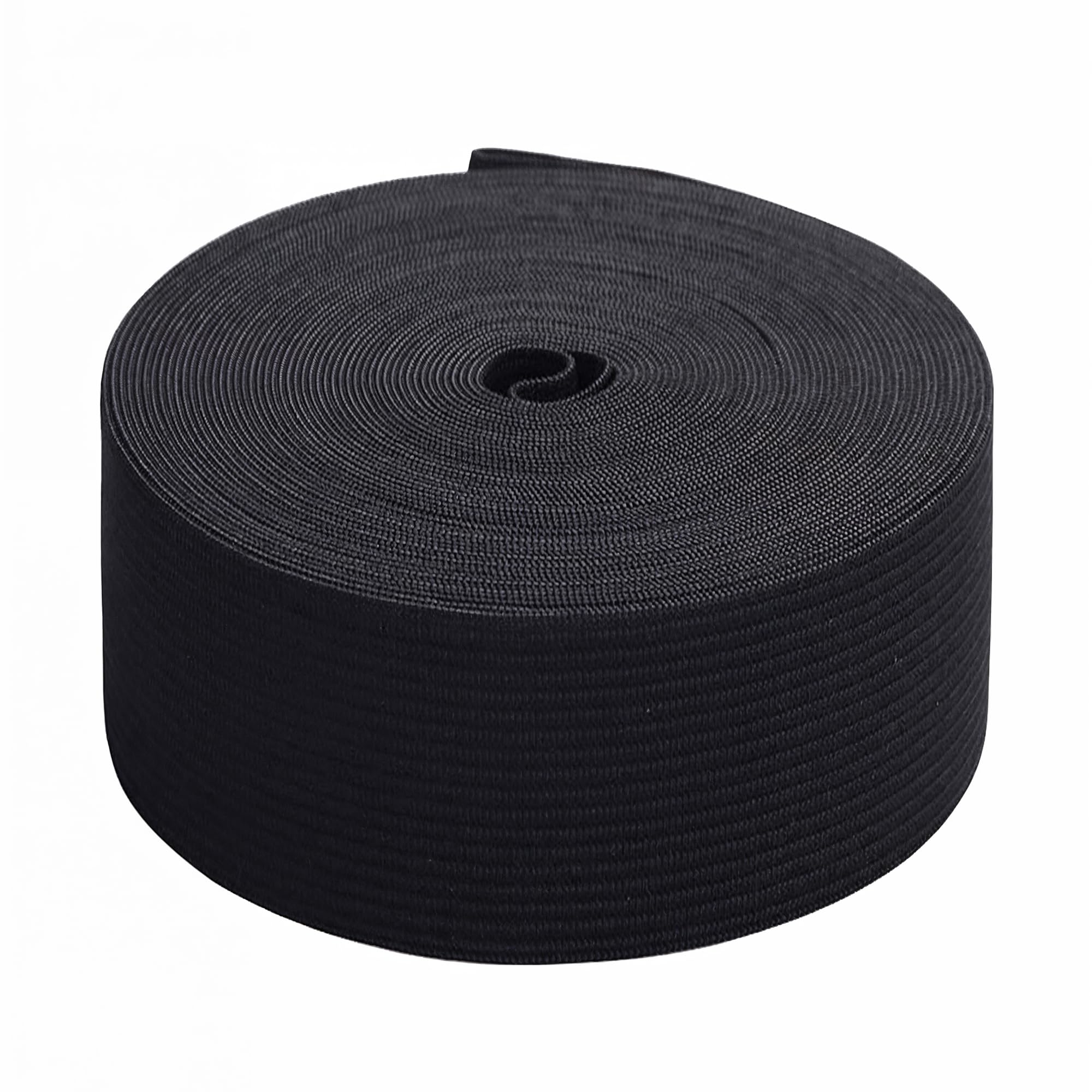 Trimming Shop 50mm (2 Inch) Wide Flat Elastic Band, Black, 5 Metres