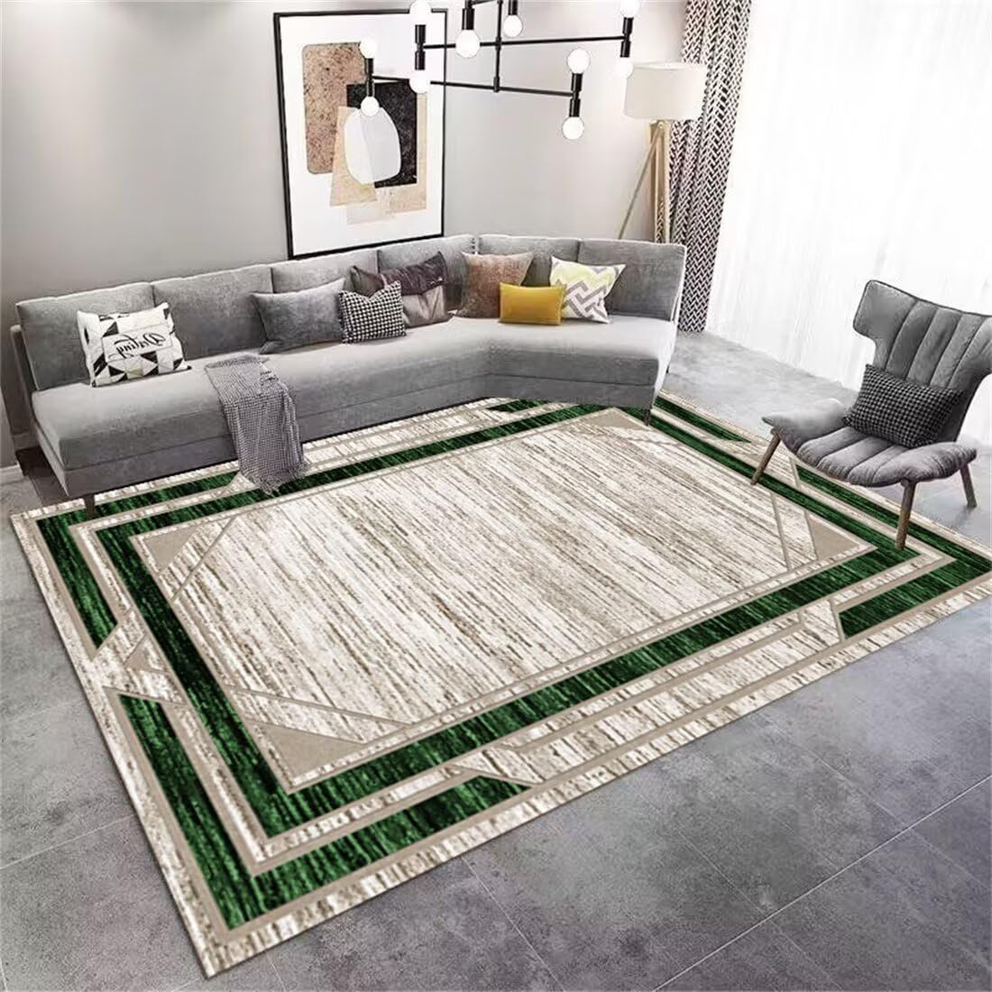 Tapis salon lavable en machine taille personnalisable couloir