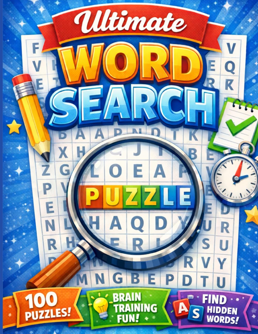 Ultimate Word Search: Find Hidden Words! 100 Puzzles for Brain Training Fun for Adults and Teens