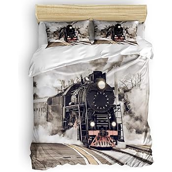 twin size train bedding set