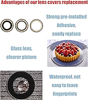 Vista 4 de 3 piezas 12 Pro Max - Fundas de repuesto para lente de cámara trasera para iPhone 12 Pro Max (6.7 pulgadas), antiarañazos y resistente al agua