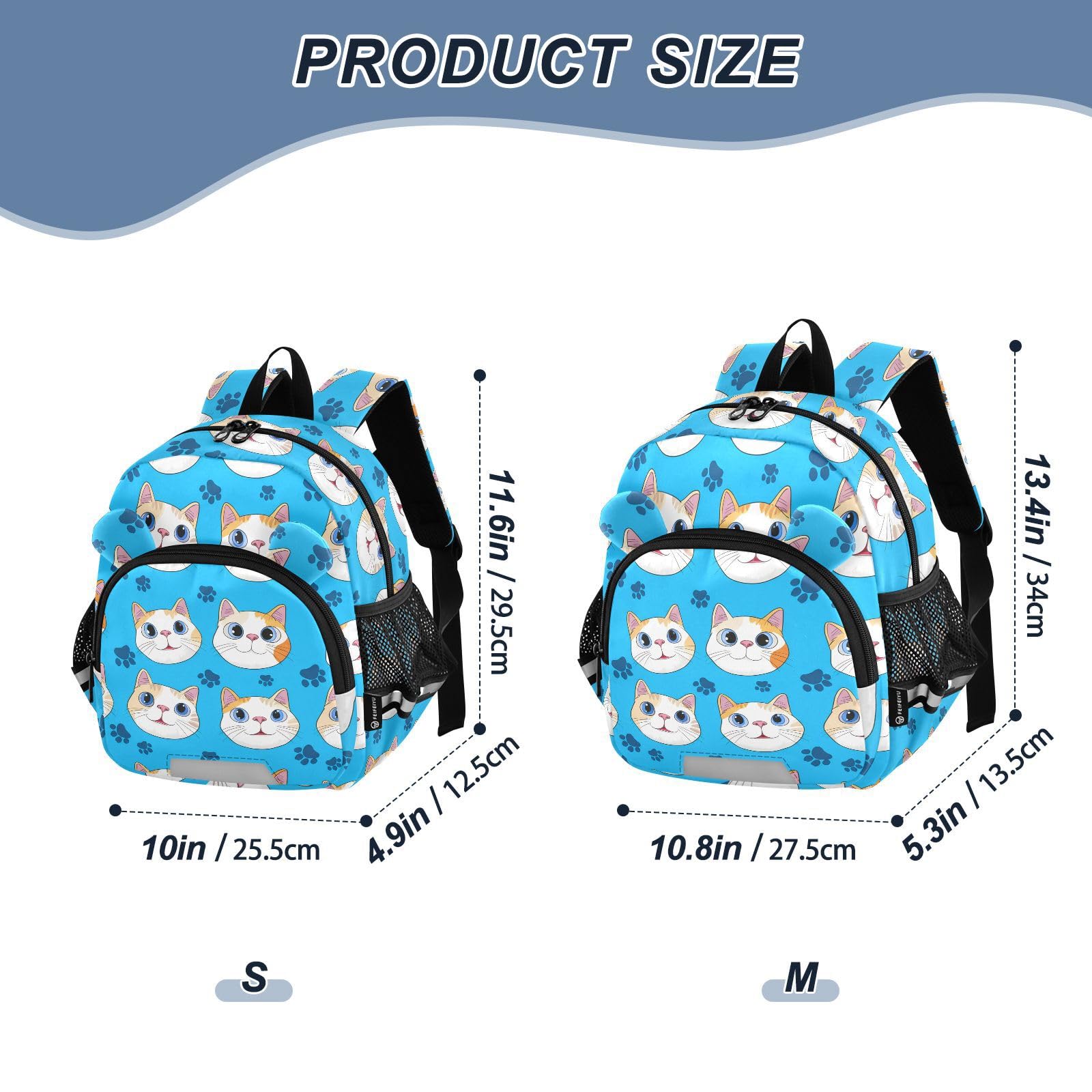 Cartoon Cat Paw Toddler Harness Backpack for Boys Girls 3-6 Years Kids Backpack with Anti Lost Safety Leash Baby Harness Bookbag for Travel Walking Preschool