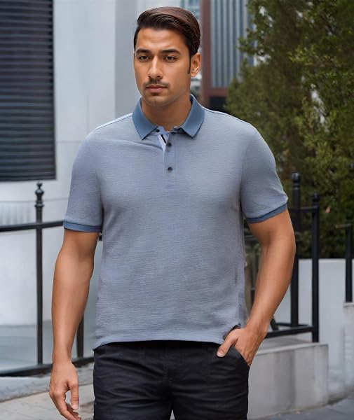 Camisas polo de manga corta para hombre, estilo casual, ajustadas, con botones, camisetas ligeras de golf para hombre - 1