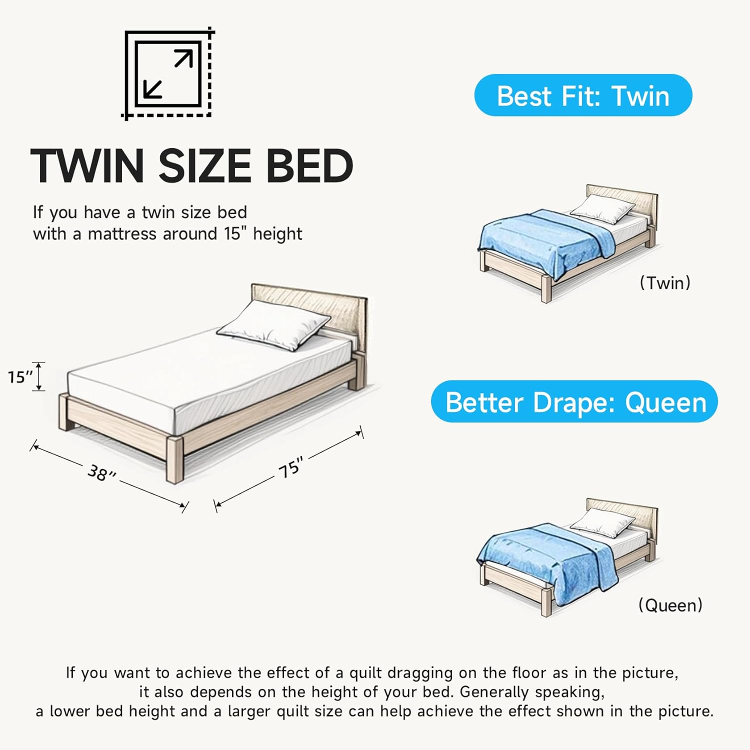 Lavsiry White Twin Size Quilt Bedding Set with Pillow Sham, Summer Lightweight Bedspread Coverlet, Soft Quilted Blanket Thin Comforter for All Seasons